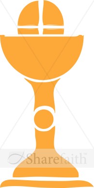 Communion Wafer and Chalice Clipart