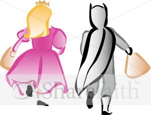 A Boy and Girl in Costumes