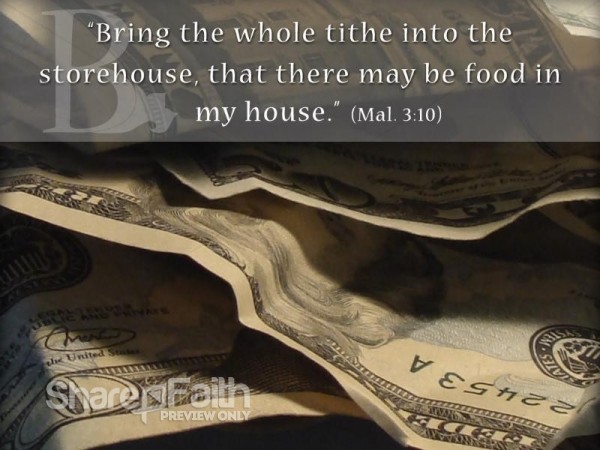 Tithing Scripture Photograph Background