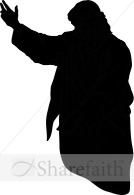 Silhouette of Jesus Clipart