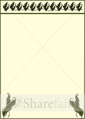 Leaves in Corner Border