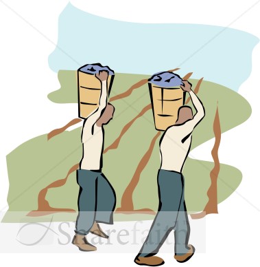 Two Field Workers Clipart