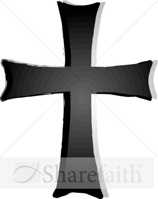 Shades of Gray Cross Clipart