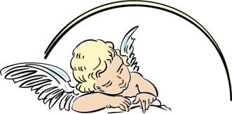Resting Baby Angel Clipart