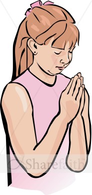 Girl Praying Clipart