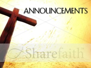Tall Cross with Announcements