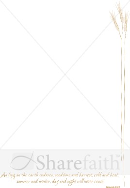 Wheat Border with Genesis Verse