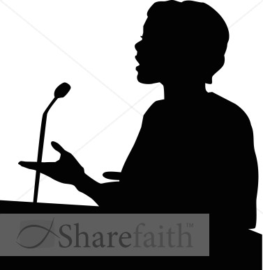Female Speaker in Silhouette