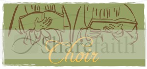 Choir with Hymnals Clipart