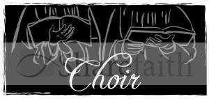 Black and White Choir Hands Clipart