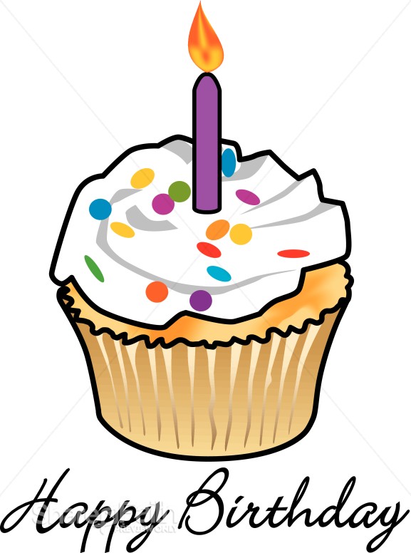 Birthday Cupcake with Candle