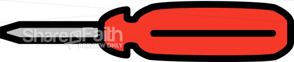 Simple Screwdriver Clipart