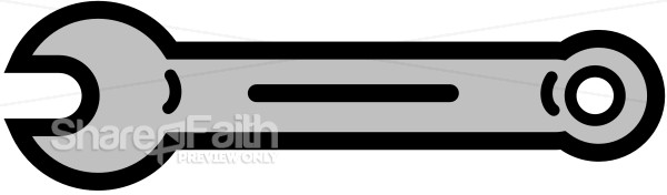 Simple Wrench Clipart