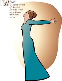 Mary Behold Clipart