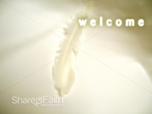 Welcome with Feather Photo