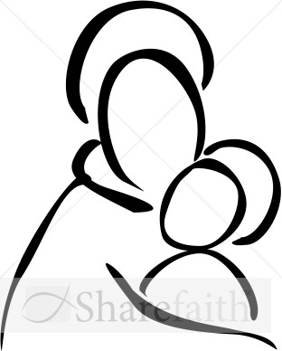 Minimalistic Mother and Child