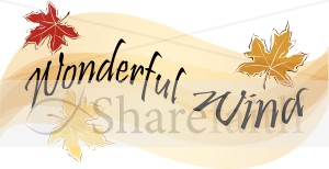 Fall Wind and Leaves Clipart