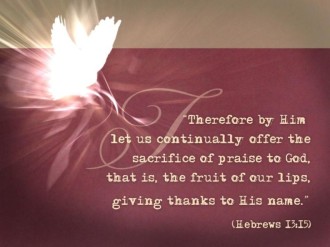 Sacrifice of Praise Photo Background