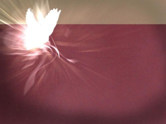 Dove Descending Christian Background Image