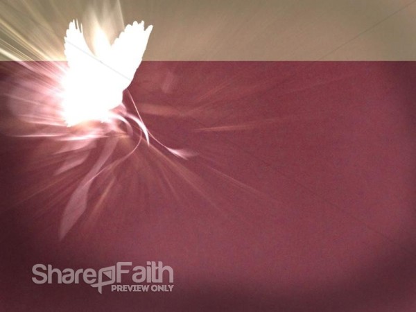 Dove Descending Christian Background Image
