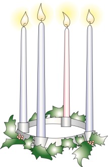 Pastel Advent Candles Clipart
