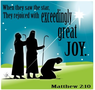 Wise Men Rejoicing with Joy Word Art