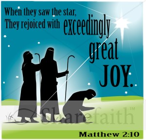 Wise Men Rejoicing with Joy Word Art