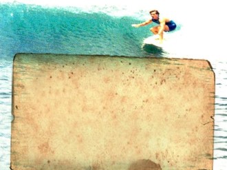 Surfer and Text Ready Photograph