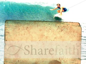 Surfer and Text Ready Photograph