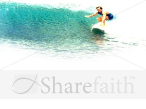 Surfer Hanging 10 Background Image