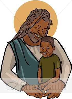 African American Jesus with Child