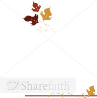 Elegant Fall Leaves Border