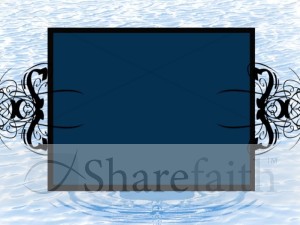 Blue Water with Text Box Christian Background