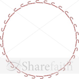 Candy Cane Circular Border