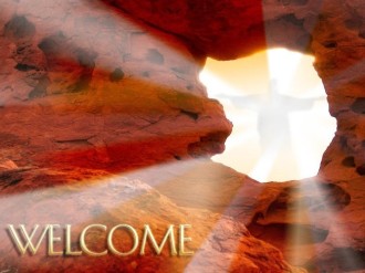 Welcome and Empty Tomb Christian Background