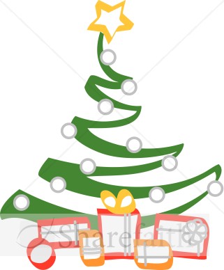 Artistic Christmas Tree with Gifts