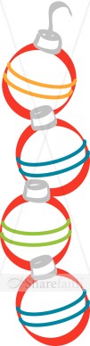 Stack of Christmas Ornaments Clipart