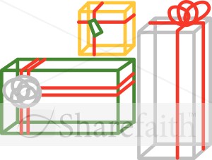 Three Square Presents Clipart