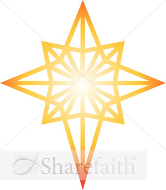 gold star clipart. Star of Bethlehem Clipart