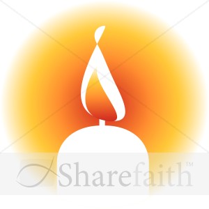Brightly Lit Candle Clipart