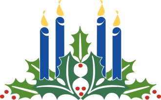 Blue Advent Candles Clipart