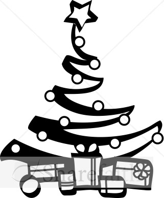 Black and White Artist Christmas Tree