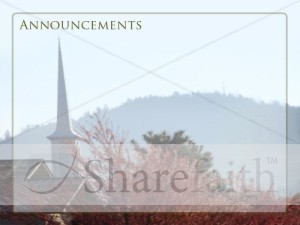 Church Steeple Announcements Background