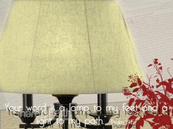 Lamp to My Feet Christian Background