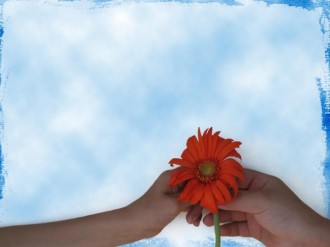 Offering Flowers Christian Background
