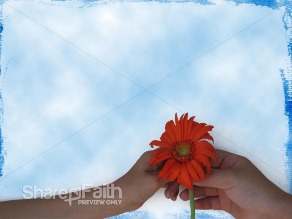 Offering Flowers Christian Background