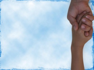 Holding Hands Christian Background