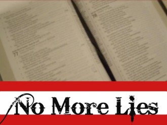 No More Lies with Bible Christian Background