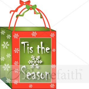 Christmas Gift Bag Clipart