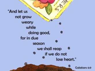 Don't Grow Weary Christian Background
